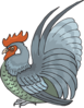 Crouching Rooster Clip Art